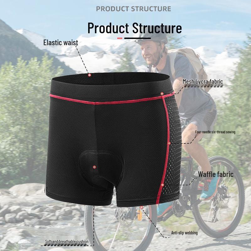 Breathable Mountain Bike Shorts with Sweat-Wicking and Padded Silicone Shock-Absorption