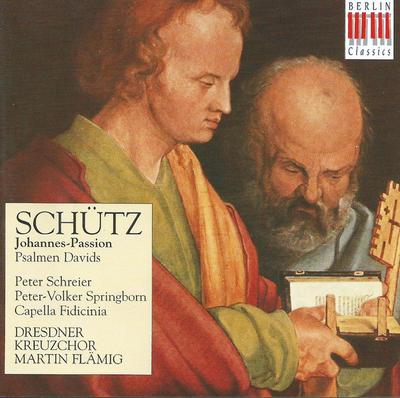 CD PETER SCHREIER, PETER VOLKER SPRING - Schuetz:Johannes-Passion-Psalm  0090092BC Berlin Classics 1997 Europe Classical Used