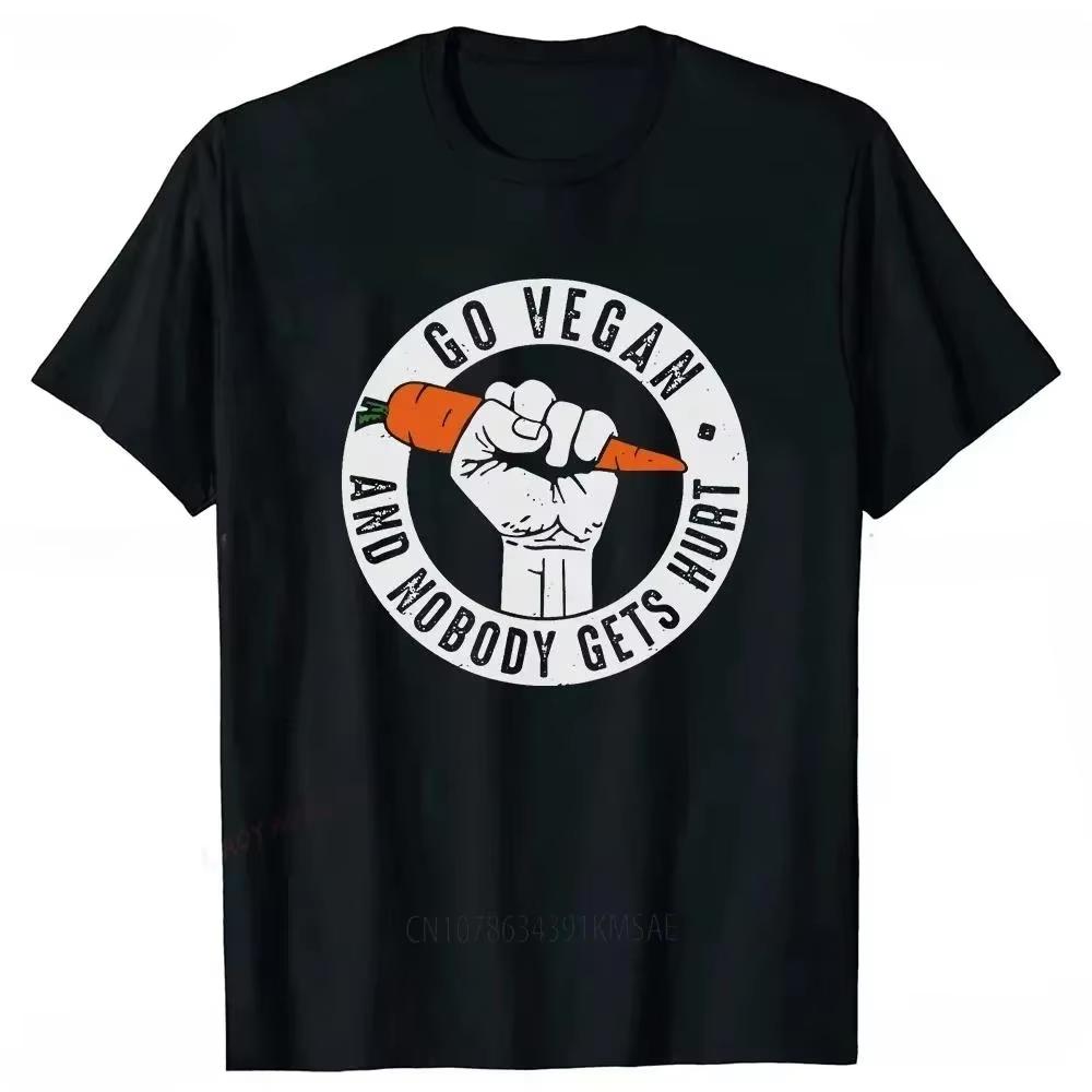 2026 Summer New Trendy Tshirt  Go Vegan HighQuality Fashion Casual Mens Roundneck Printed Tshirt S