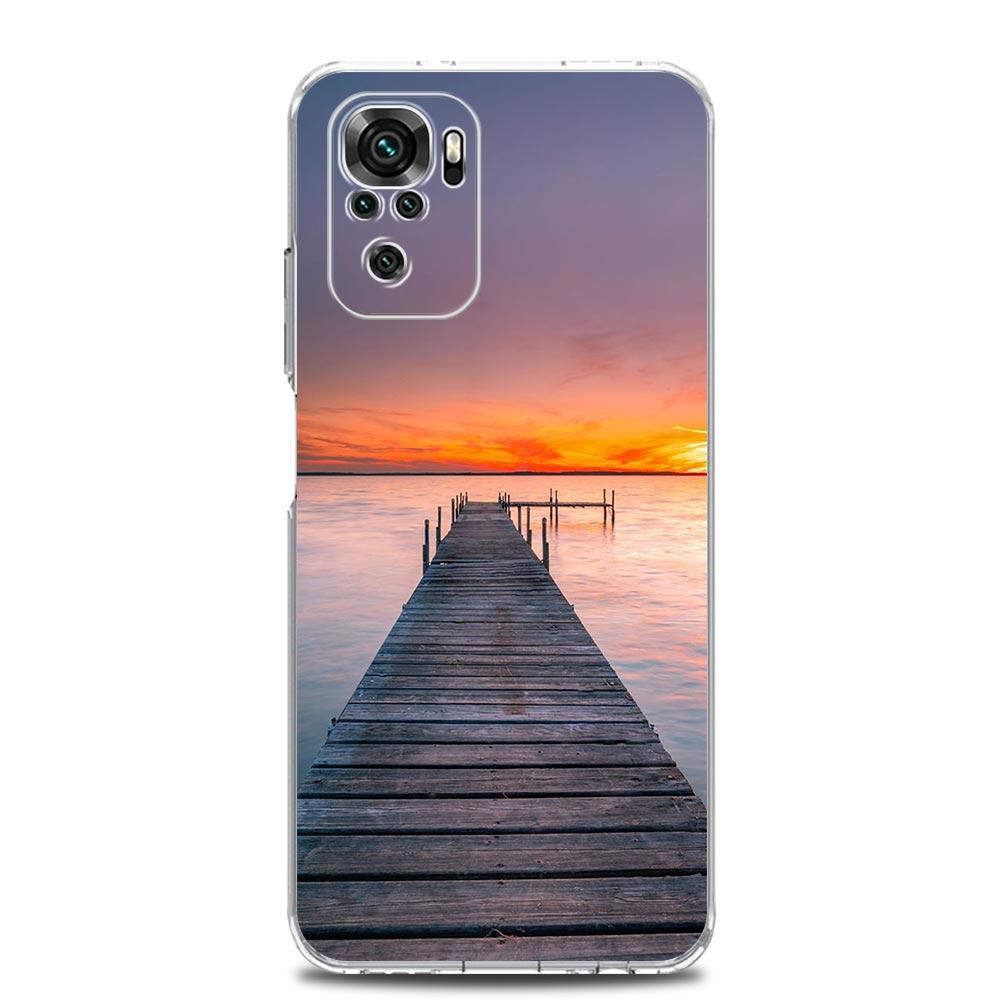 Sea blue Sky beach Clear Phone Case For Xiaomi Redmi Note 12 5G 9S 9 8 10 11 Pro+ 9T 8T 10C 9C 9A 7 Pro Soft Silicone Back Cover