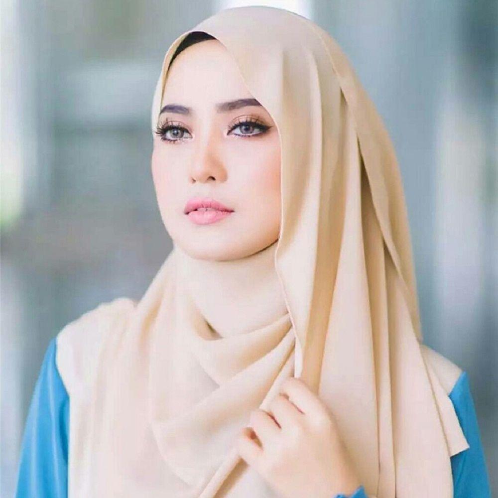 

Защита от солнца, однотонная бандана, платок, женский тюрбан, исламская шаль, мусульманский шифоновый хиджаб серый