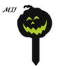 Halloween Party Festive Stakes Pumpkin Yard Sign with Stake, Glow in The Dark Cool Theme Props Spooky Silhouette Garden Stake for Outside Patio
