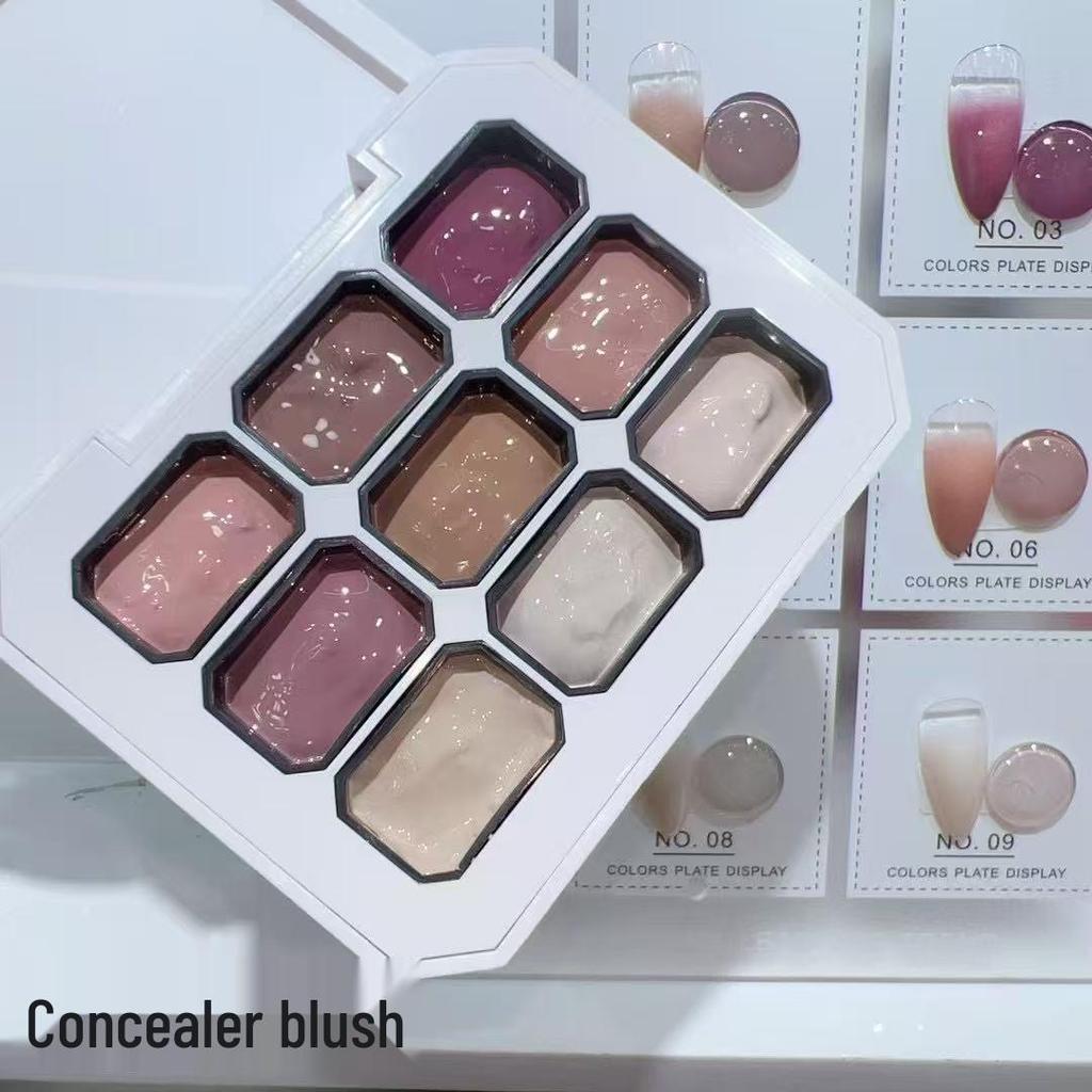 Nowy żel Pat Pat: Nine Grids Nail Art Jednolity Kolor Malowanie Róż 2024 - Nasycony Rozmazany Gradient, Nie Wymaga Zmywania