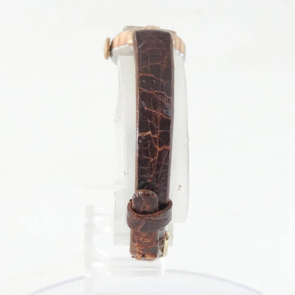 Used Rare 50s SEIKO S-Mark 14KGF Gold Filled Suwa DefoRMation Tonneau Art Deco Manual Wind Cocktail Watch, Working Condition
