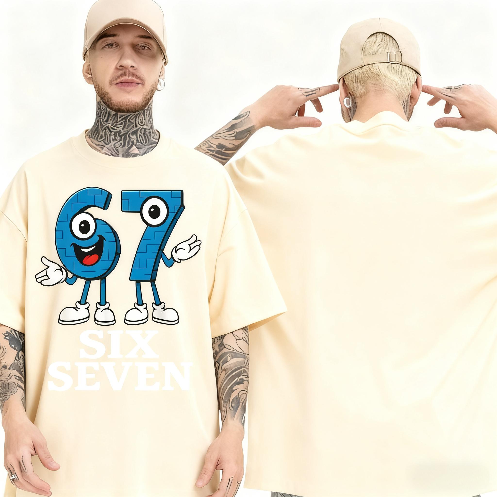 

67 67 67 Funny Italian Brainrot Childrens Game Meme Mens Summer Tshirt 100 Cotton Tshirt Casual Shortsleeved Shirt 4XL