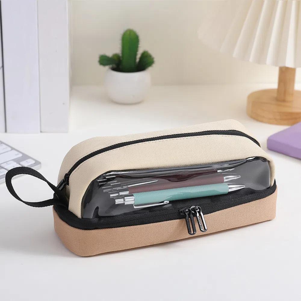 Schlamperetui mit großer Kapazität, mehrschichtiges Federmäppchen, Persönlichkeits-Stiftetasche, Unterschrift