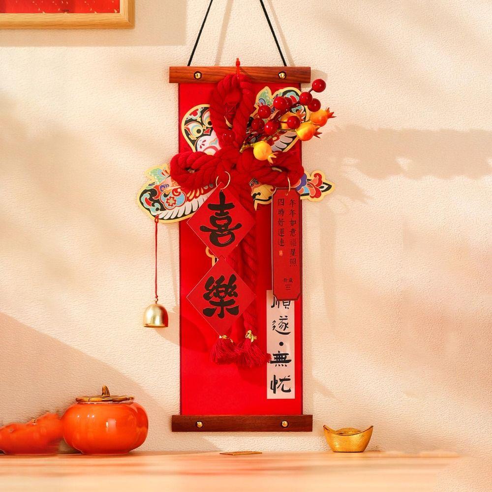 Red Spring Festival Door Decoration Traditional Horse Year Hanging Ornaments  Home