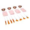 16pcs Esthetician Supplies for Facials Set Small Bowl Fan Flat Brush Hair Band Women Facial Mixing Kit Rosy Gold