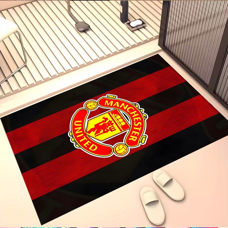 Manchester United F.C Print Rug, Washable Floor Carpet, For Entryway Dorm Laundry Room Office Study, Home Decor Birthday Christmas Gift