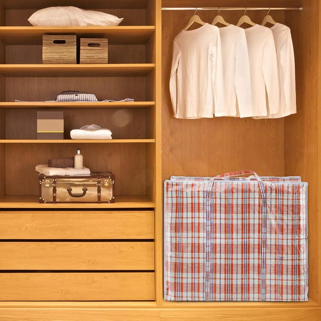 Large Moving Bag With Zipper And Handles For Clothes Storage And Transport