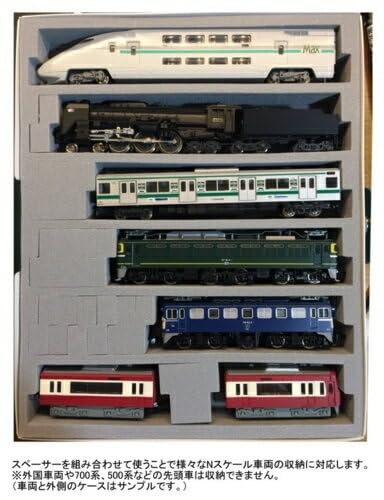 Logifact MIWA KATO Small N Gauge Train Storage Case, Replacement Urethane Insole for 6 Cars (5 Pieces), Gray, 220mm x 179mm x 20mm, MO002