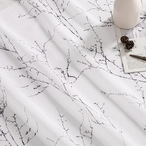1 Peça Cortina de Porta Translúcida com Padrão Botânico NAPEARL, Cortina Simples com Bainha para Barra para Cozinha Quarto Sala de Estar Decoração de Casa