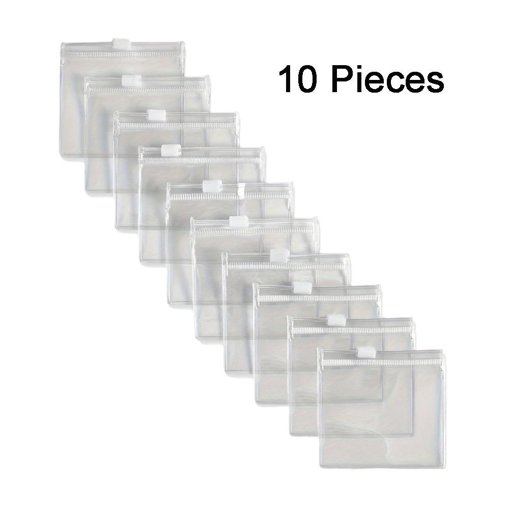 10PCS Clear Self‑Sealing Pill Organizer Waterproof Small Item Storage Bag  Travel 10 Pieces