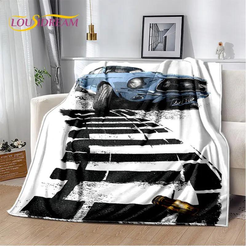 3D Racing Car Soft Plush Blanket,Flannel Blanket Throw Blanket for Living Room Bedroom Bed Sofa Picnic Hiking Leisure Napping