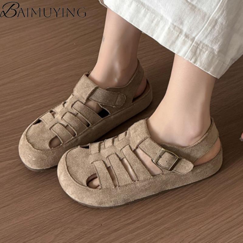 Fashion Flats Women Sandals Platform Shoes Woman Casual Loafers Summer 2025 Trend Slingback Walking Shoes Comfort Sandalias De Mujer