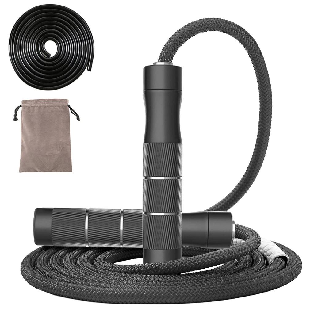 Heavy Weighted Jump Rope with Non-Slip Handle, 9mm Thick, Customizable Colors & Logo, Fitness Essential.
