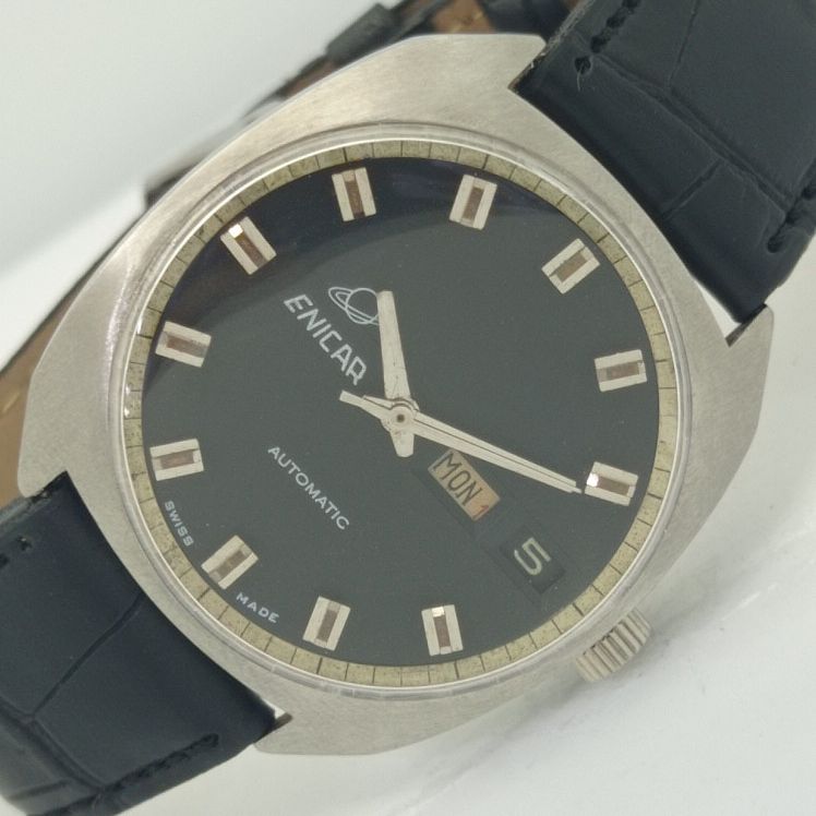 

Б/У ENICAR AUTO 1147 ШВЕЙЦАРСКИЕ МУЖСКИЕ МЕХАНИЧЕСКИЕ ЧАСЫ a411321-1 Sku001-a411321