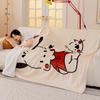 Dopamine Sofa Blanket Cartoon Print New Plush Thickened Heat Retention Warm Fine Soft Comfortable Winter Blanket Multi-Purpose