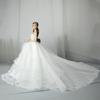 White Lace Handmade Wedding Dress For Barbie Doll Outfits Princess Evening Dresses Party Ball Bridal Dress Doll Accessories