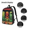 Garden Of Tikis Tiki Mask Backpack Boys Girls BookBag School Bag Laptop Shoulder Bags 3ps Insulated Lunch Bag Pencil Case