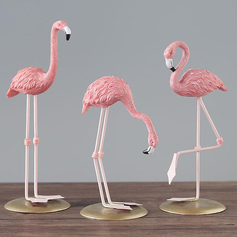 Flamingo Ornaments Artwork Pink Resin Crafts Desktop Decoration Ins Home Office Living Room Decoration Originality Toys Gift