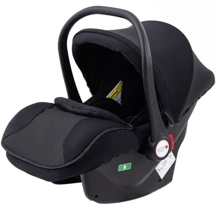 BAZARLAND30. Wózek wielofunkcyjny 3 w 1 Fotelik samochodowy Gondola Trio Odwracany Regulowany Wysoka Jakość Koła nieprzebijalne. Czarny i złoty