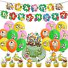 Décorations de Fête d'Anniversaire Thème Pikmin Fournitures Avec Bannière Joyeux Anniversaire Toppers de Gâteau Ensemble de Ballons Pour Enfants Adultes