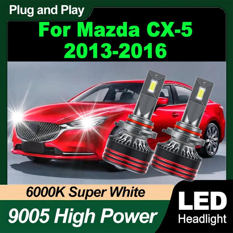 

2PCS 3570 CSP Chips 6000K White 9005 Auto Headlamps Bulbs 30000LM High Power 150W LED Car Headlights For Mazda CX-5 2013-2016 9005/HB3