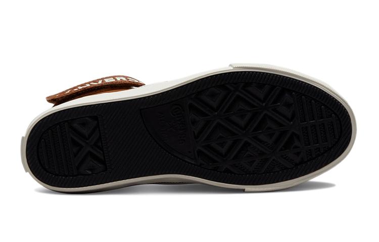 Converse Scarpe da Skateboard per Bambini Pro Blaze Strap Comode High top Kaki Marrone 672121C