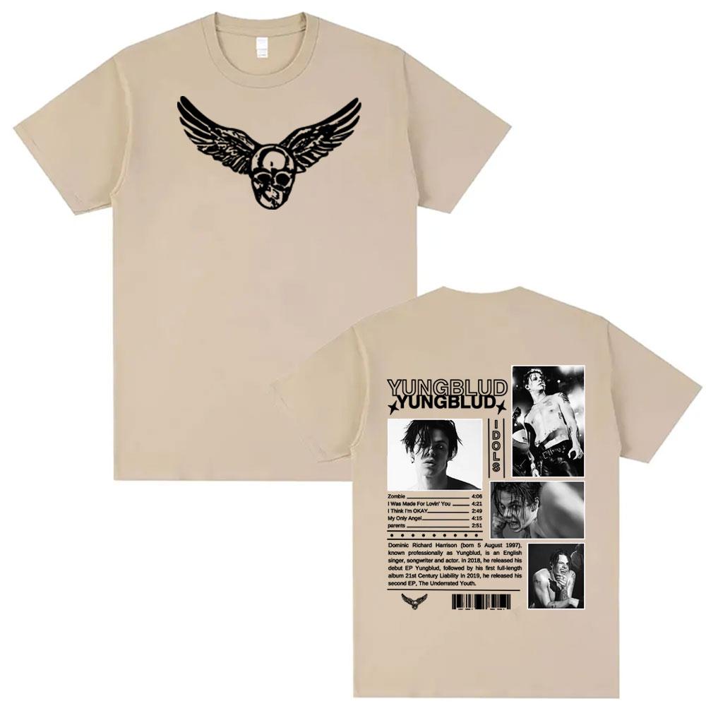 2025 Summer Singer Yong Bulu Idol Album Tour Cover Tshirt Mens Fashion Harajuku Pure Cotton Hiphop Tshirt Casual Street Wear