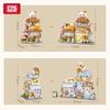 LOZ-4801 Folding Street View Bear Takoyaki Wooden House Flower Workshop Building House Model Children's Building Blocks Toy