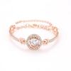 Chic Rhinestone Zircon Jewelry Set: Necklace, Earrings, Ring & Watch for Women