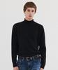 LEIRE Minimal Wool Mock Neck Knit [Black]