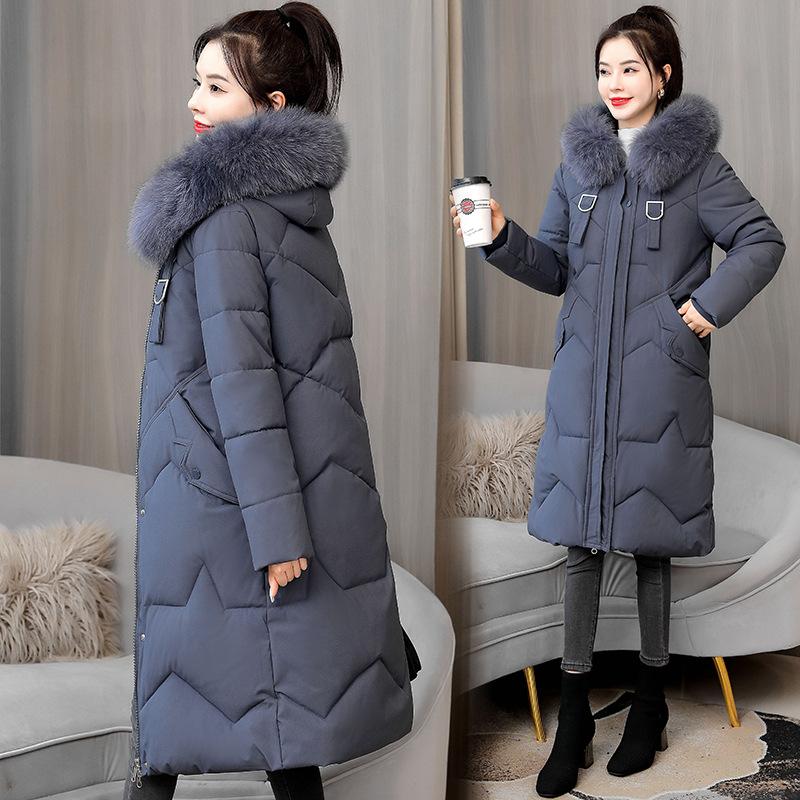 Woman's Winter Long Sleeve Warm Jacket Fashion Large Size Down Jacket Winter Woman's Cotton Clothing