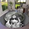 corpsebride Round Area Rug,Carpet Rug for Living Room Bedroom Sofa Playroom Decor,Non-slip Floor Mat