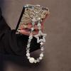 Luxury Flash Diamond Star Bead Mobile Phone Lanyard Wrist Strap Lady Hand-held Chain Short Anti-lost Cell Phone Cute Key Pendant