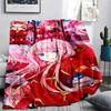 1PC DARLING In the FRANXX Zero Two Print Flannel Blanket, High Quality All Seasons, Home Decor, Warmth and Comfort, Perfect for Christmas Gifts