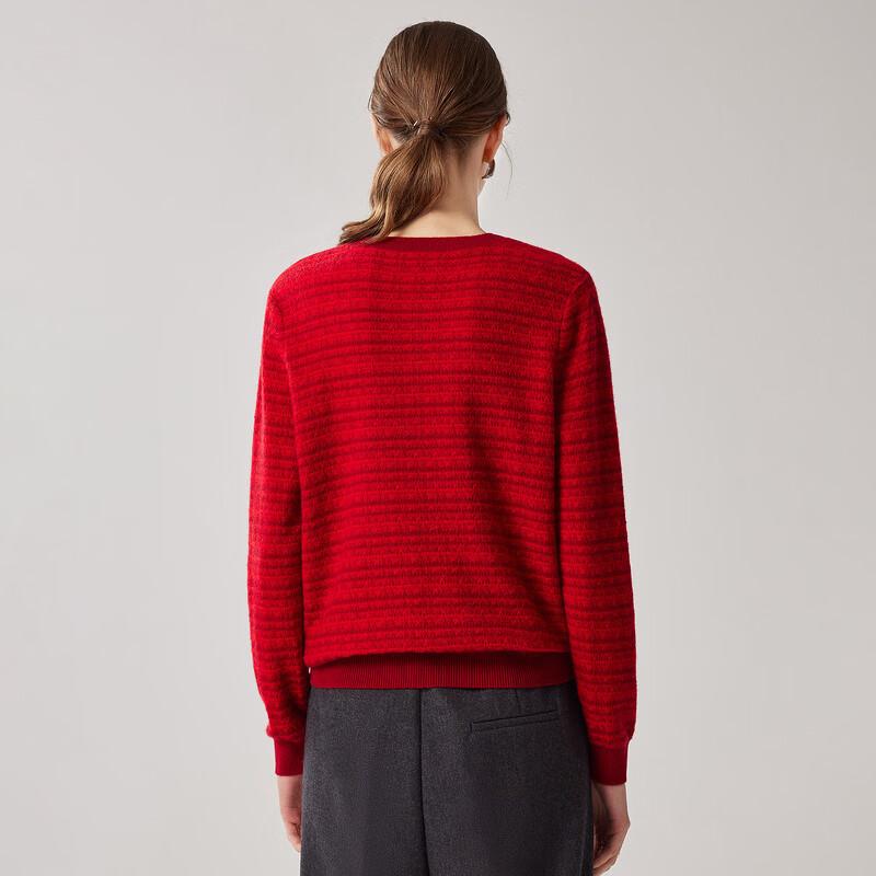 Zhaojun Women's 100% Cashmere Textured Check Sweater