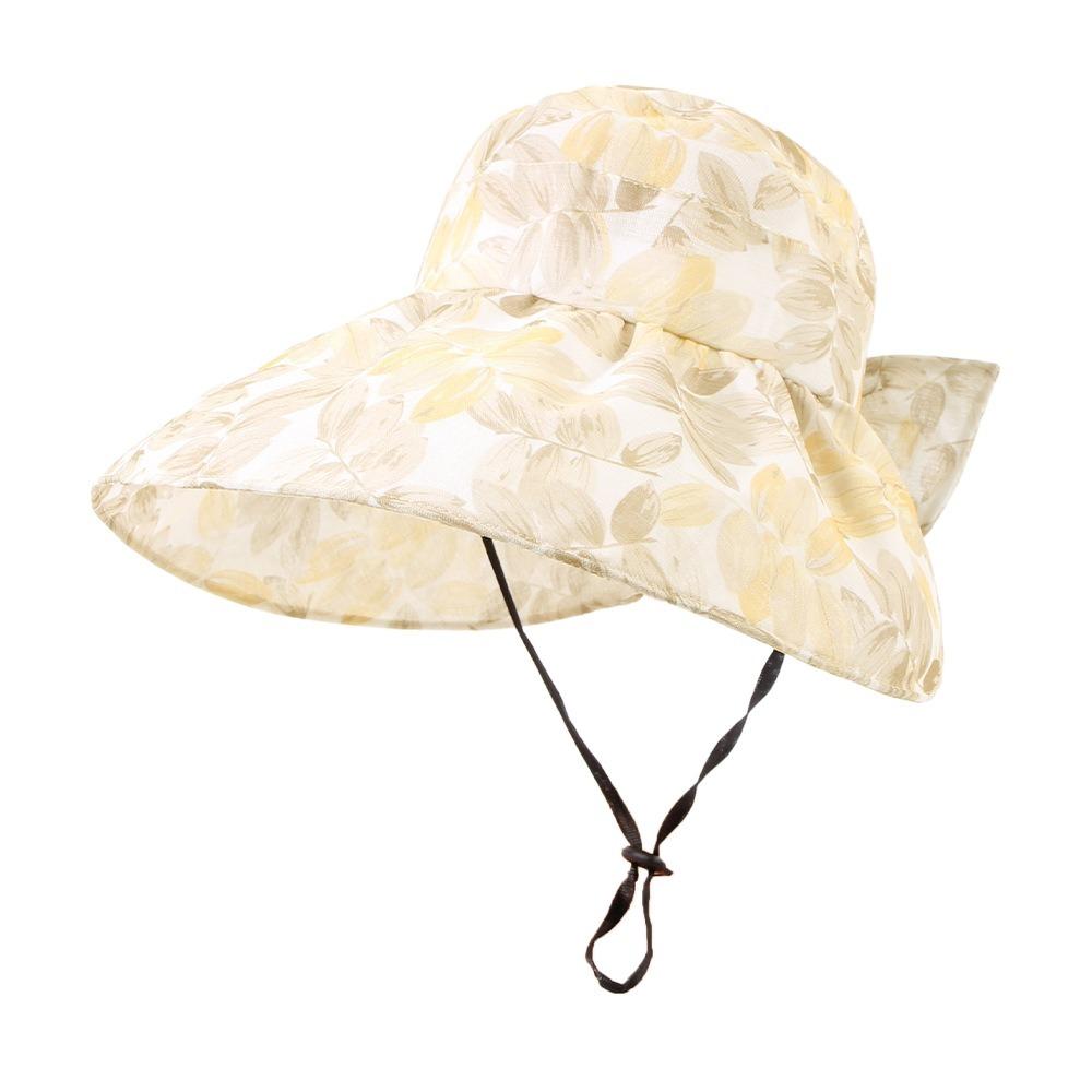 

Дышащая пляжная шляпа с широкими полями и цветочным узором, складная шляпа от солнца, женские шляпы-козырьки от солнца хаки