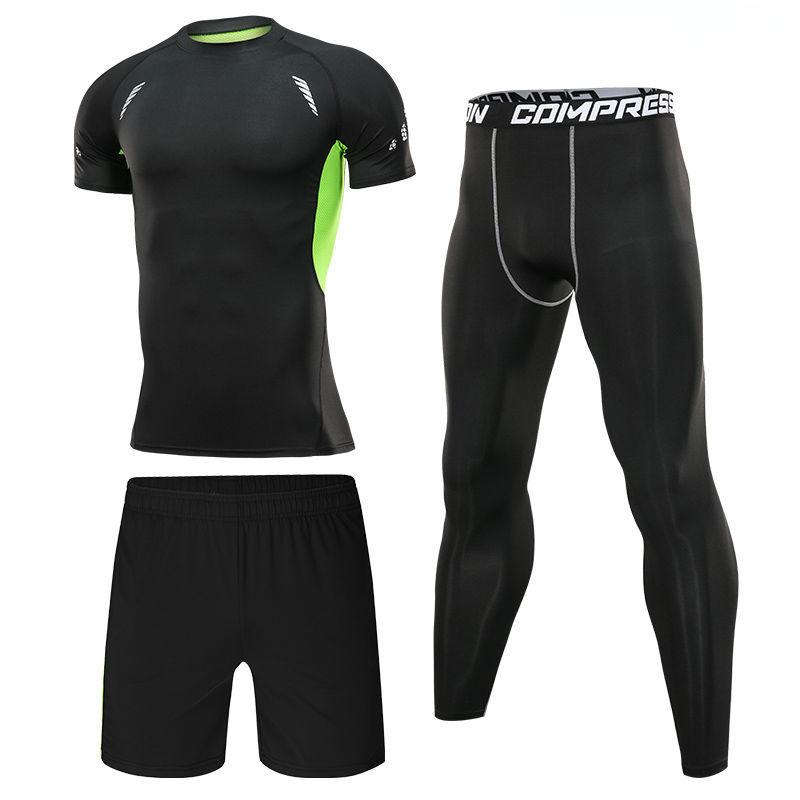 

3 шт./компл. мужской компрессионный костюм для спортзала и фитнеса, одежда для бега, бега, тренировки, колготки, спортивный костюм, спортивная одежда XL