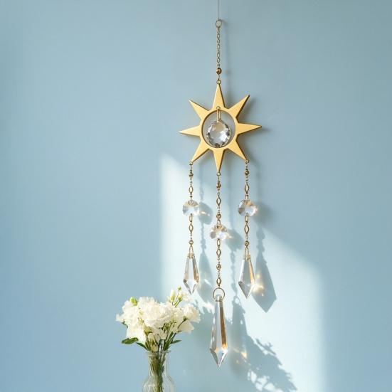 Large Sun Crystal Sun Chime Prism Catcher Wind Sun