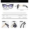  New Vintage Female Cat Eye Sunglasses For Women Men Fashion Oversized Framle Sun Glasses Gradient Shades UV400 Eyewear