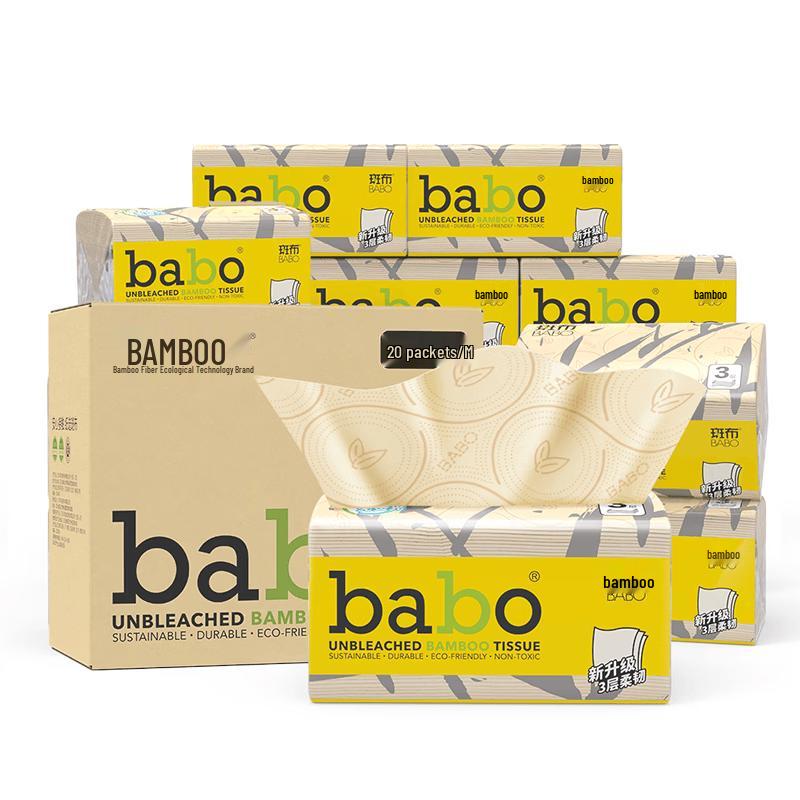 Banbu Natural Bamboo Facial Tissues (Case of 20 Packs)