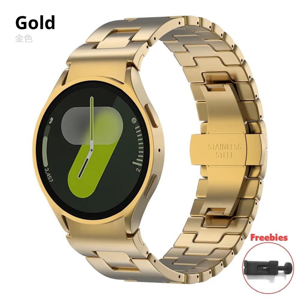 No Gaps Strap For Samsung Galaxy Watch 7 6 5 4 40mm 44mm 6Classic 43/47mm 5Pro 45mm Luxury Stainless Steel Bracelet Band