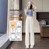 Women's Summer High-Waisted Black Wide-Leg Floor-Length Pants