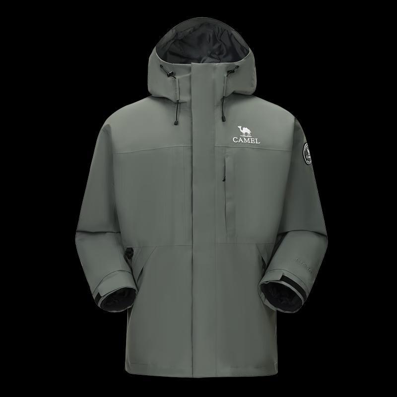 Camel Unisex 3-in-1 Fleece Lined Waterproof Windproof Jacket