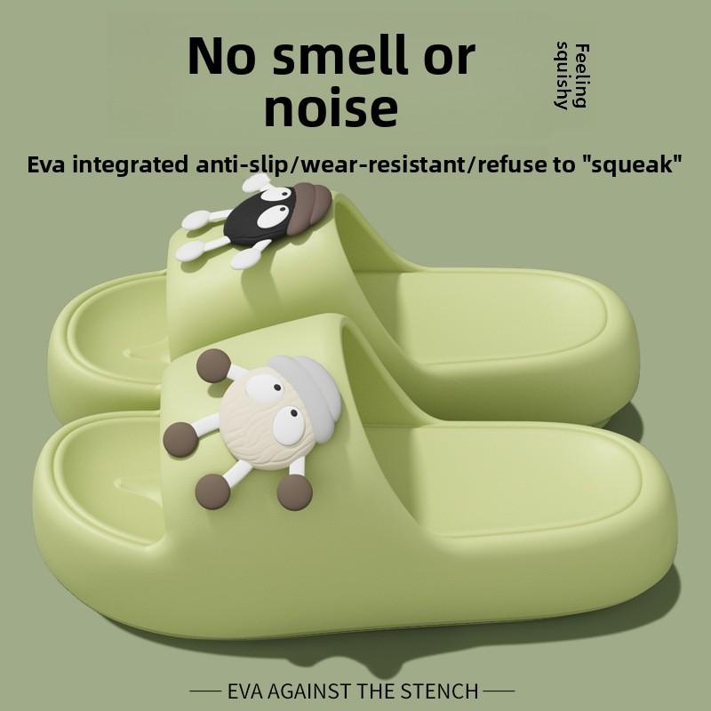 

Удобные и мягкие женские тапочки на лето - парные сандалии в мультяшном минималистичном стиле - толстые нескользящие туфли для ванной и пляжа 38-39 зелёный