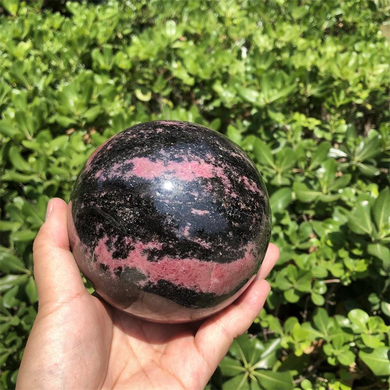2.3kg Natural Crystal Ball Rhodonite Stone Quartz Crystal Sphere Healing for Gift