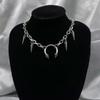 Gothic Nieten Stacheln Choker für Damen Herren Punk Y2K Geometrische Stachelhuf Halskette Übertriebener Rock Schmuck Zubehör Geschenk