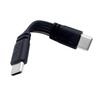 USB Type-C Multi-Directional Elbow Extension Cable, Flat Silicone Male to Female Data Adapter